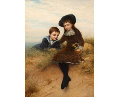 Year: 19th CenturySize: 55" x 45"Medium: OilDescription: Large 19th Century Scottish portrait of Laura and Stephen Astley Ken