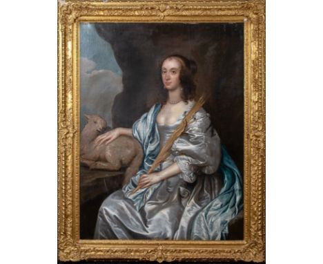 Year: 17th CenturySize: 60" x 48"Medium: OilDescription: Huge 17th Century Old Master portrait of  Portrait Of Lady Mary Vill