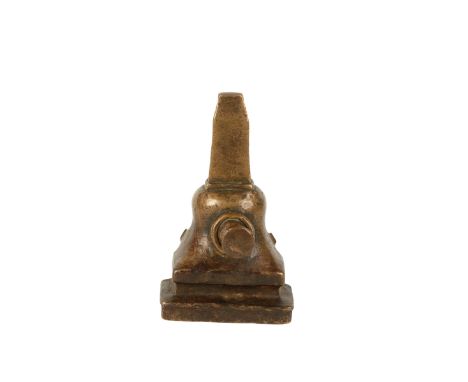 BRONZE STUPA MOULD, 18th / 19th century, 20cm high Provenance: The Collection of Molly van Loon