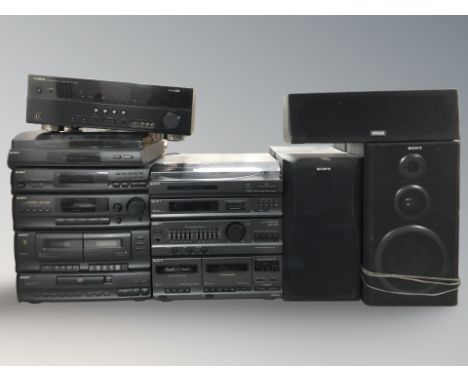 A Sony Yamaha hi/fi separates and speakers 