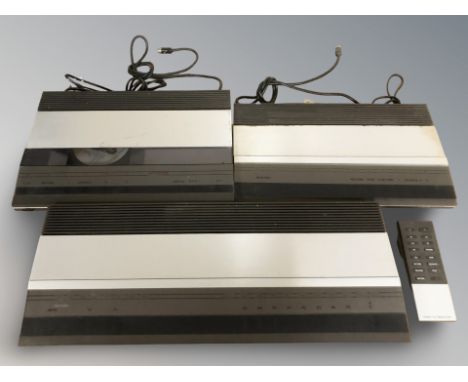 A Bang & Olufsen Beogram CD 3300 with remote, Beocord 3300 and a Beomaster 3300. (continental plugs)