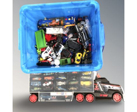 A collection of modern die cast cars including Bburago, etc. (1 box)