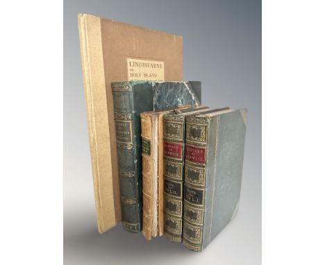 Tate, George F.G.S. : The History of the Borough, Castle, and Barony of Alnwick, volumes I and II, printed and published by H