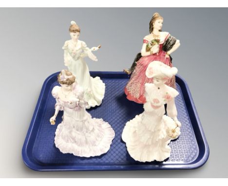 A Coalport Golden Age porcelain figure 'Eugenie, First Night at the Opera' No.  9467 of 12500, a further La Belle Epoque figu