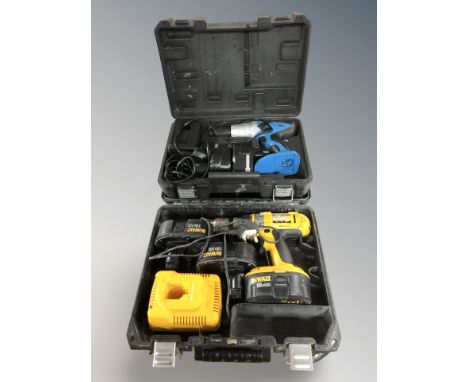 A DeWalt power drill and a Draper drill, in boxes. 