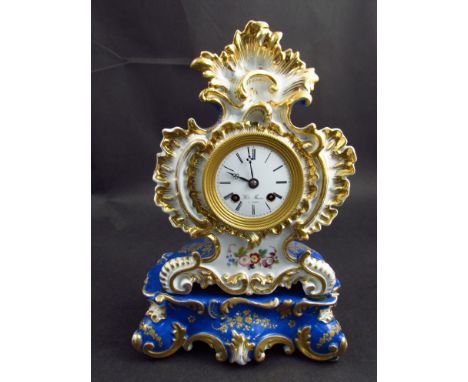 Henry Moore Paris ceramic clock on stand, 30cm tall
