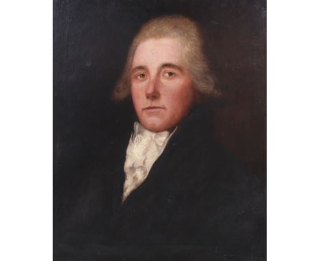 A 19th century oil on canvas, portrait of a gentleman. Unsigned. Framed. 49cm x 60cm Condition Report: Some small holes in ca