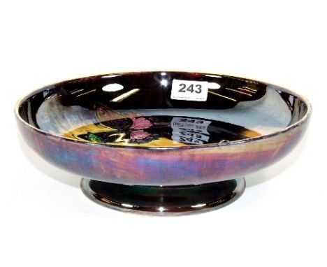 Royal Staffordshire Wilkinson butterfly lustre fruit bowl (26cm x 8cm)