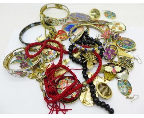Cloisonne enamel jewellery