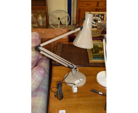 GREY ANGLE POISE TYPE DESK LAMP