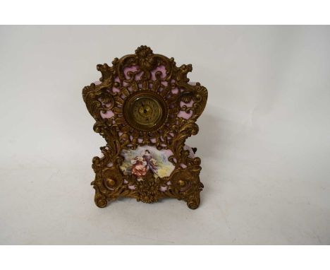 CERAMIC WALL CLOCK WITH A EUROPEAN PASTORAL SCENE