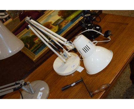 WHITE ANGLE POISE TYPE DESK LAMP 