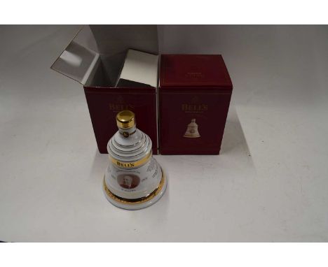 BELLS SCOTCH WHISKY - TWO CHRISTMAS 2000 DECANTERS WITH ORIGINAL BOXES, SEALED AND FULL