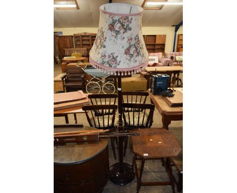 DARK WOOD STANDARD LAMP