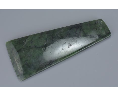 A spinach Jade axe head. 19cm length