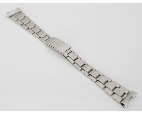 ROLEX-Oysterband. Stahl, folded links, 19 mm Bandanstöße 357, Endlink 7835 19, L. ca. 18 mm. Aus dem Nachlass eines Uhrmacher