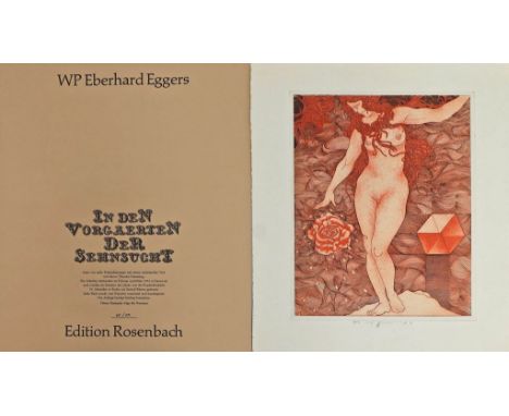 Eggers, W.P. Eberhard (1939 Hannover 2004) Mappe "In den Vorgaerten der Sehnsucht" mit sechs Radierungen, je mit Bleistift si