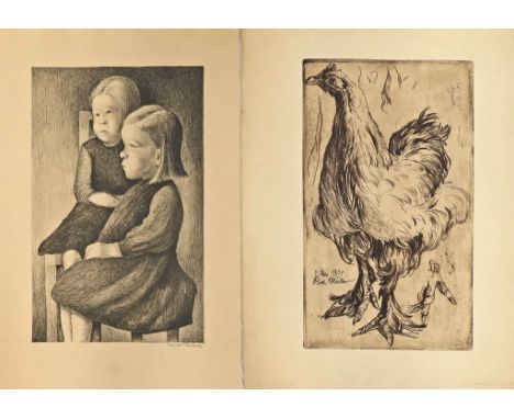 Künstlerkonvolut (1. Hälfte 20. Jh.) Dabei Druckgraphiken nach bzw. von Künstlern wie Otto Dix, Ernst Barlach, Richard Müller