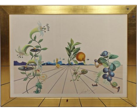 Dalí, Salvador (1904 Figueras 1989) "FLORDALI I" (1981). Farblithographie mit Reliefprägung, re. u. im Stein sign., verso Ex.