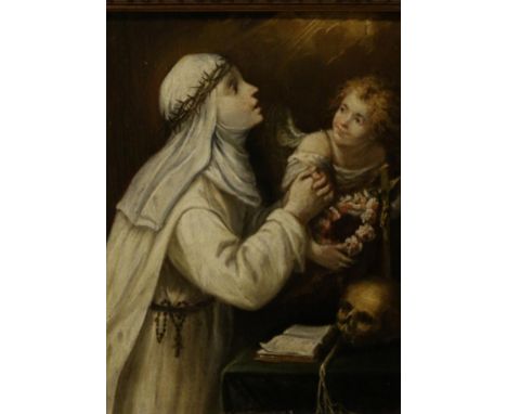 Manner of Guido Reni (1575-1642) Italian, Penitent St. Catherine, oil on panel, 24cm by 17cm 