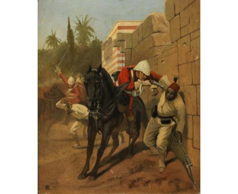 Elizabeth Southerden Thompson, Lady Butler (1846 - 1933), '' The Life Guards, an Incident of the suppression of Arabi Pasha's