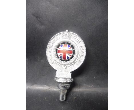 A Royal Automobile Club Associate car badge with enamel centre, no. F50492 RAC