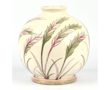 William Moorcroft (British, 1872 - 1945) for Moorcroft Waving Corn design large ovoid vase with collar rim, decorated with ea