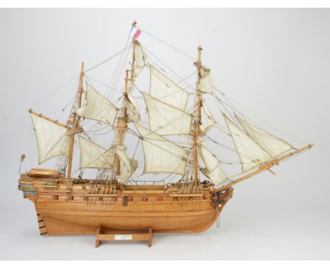 Scratch built scale model (St Geran), H57cms