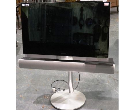 Bang &amp; Olufsen Beovision 7-32 television on motorised floor stand and Beo 4 remote. All electrical items in this lot have