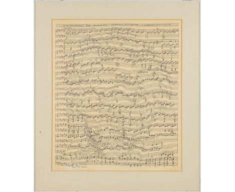 Thomas BAYRLE (1937) 'Mondschein Sonata, Beethoven Fragment', a lithograph 10/10. (59 x 69 cm)