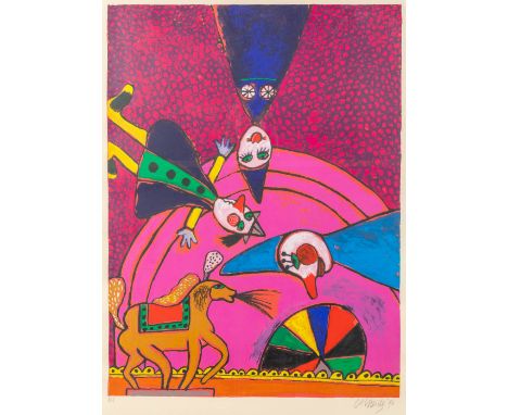 Guillaume CORNEILLE (1922-2010) a lithograph marked 15/50, marked by the artist 1990. (60 x 85 cm)