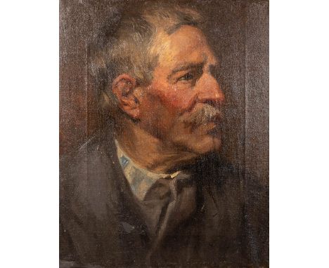 Jan VAN CANEGEM (1833-1901) 'Portrait of a man', 19th century. Marked 1896. (39 x 50 cm)