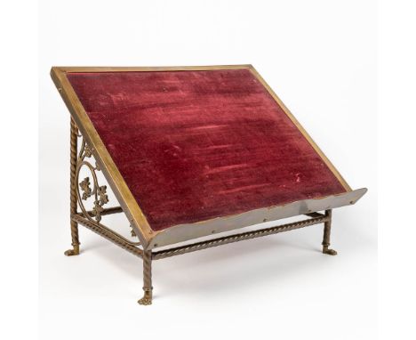 A missal stand made of metal and finished in neogothic style. The first half of the 20th century. (43 x 45 x 33 cm)