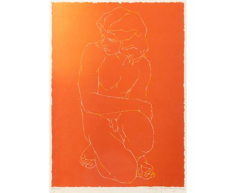 Salvador DALI (1904-1989) A colored Lithograph 'Naked male' 143/285. (52 x 73 cm)