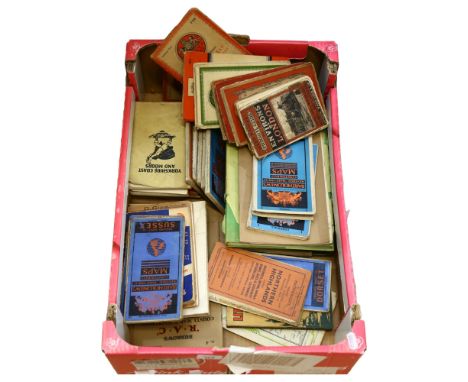 A quantity of Vintage Bartholomew, Ordnance Survey, maps, Ward & Locks Pictorial Guides, and various other maps and travel li