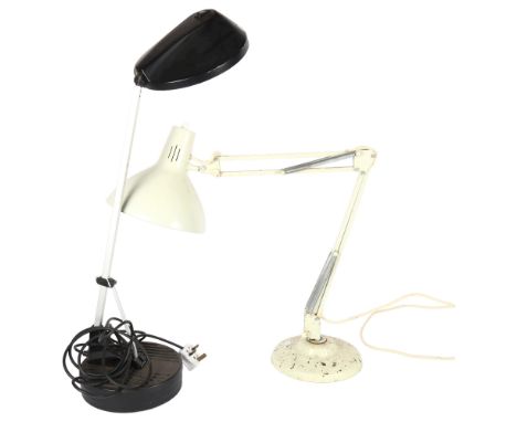 A Vintage anglepoise desk lamp, and a modern chrome anglepoise desk lamp 
