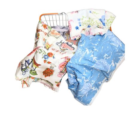 A quantity of mid-century and later off-cuts and scrap material, including a lady's Jacqmar scarf 