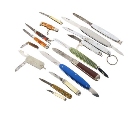 A group of 16 various Vintage and other penknives 