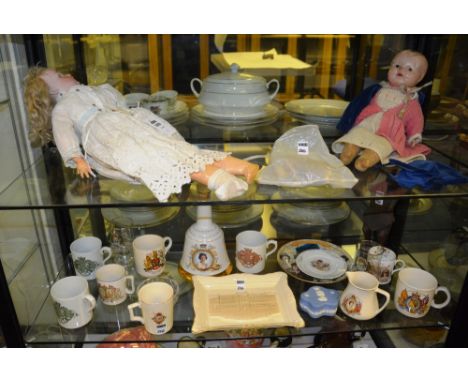 A vintage Simon & Halbig bisque headed doll, together with a German miniature bisque headed doll (damages), a Canadian Reliab