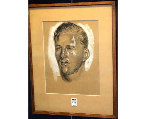 Unknown Artist
'Portrait of a Gentleman'
Chalk, indistinctly signed 41, 28 x 22cm