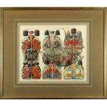 Uniform Seiner Eigenen kaiserlichen Majestät Leib-Wache. Intendanten-Tabelle1880.28,6 x 33,1 cm (