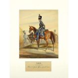 [Uniformen der Russischen Armee] Garde Train, Offizier in Paradeuniform. 1840Aus der Ausgabe: "Das