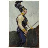 Franz Roubaud (1856-1928): Gemeine des Astrachan-Kürassier-Regiments. Skizze zur Erstellung des