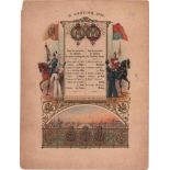 Drei Blätter1. Musikalisches Programm vom 17. Januar 1874. Gestaltet von A. Charlemagne, Litograph