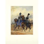 [Uniformen der Russischen Armee] Offiziere der Grodno-Husaren in Interimsuniform 1840.Aus der