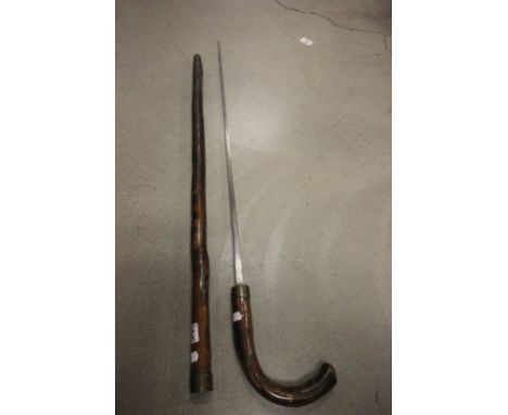 An early 20th century swordstick, the blade by Mole, Birmingham 