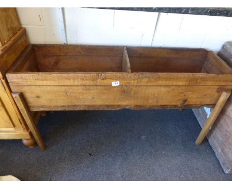 19th Century pine trough on legs, formerly used by Cornish fisherman for crab sorting
