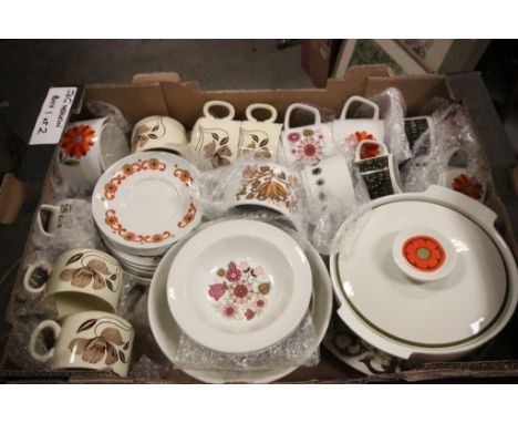 J&G Meakin tableware (41pcs) including four coffee pots & lids, jugs, bowls, cups, plates etc in various patterns including A