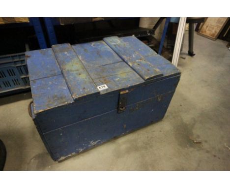 Vintage pine painted trunk