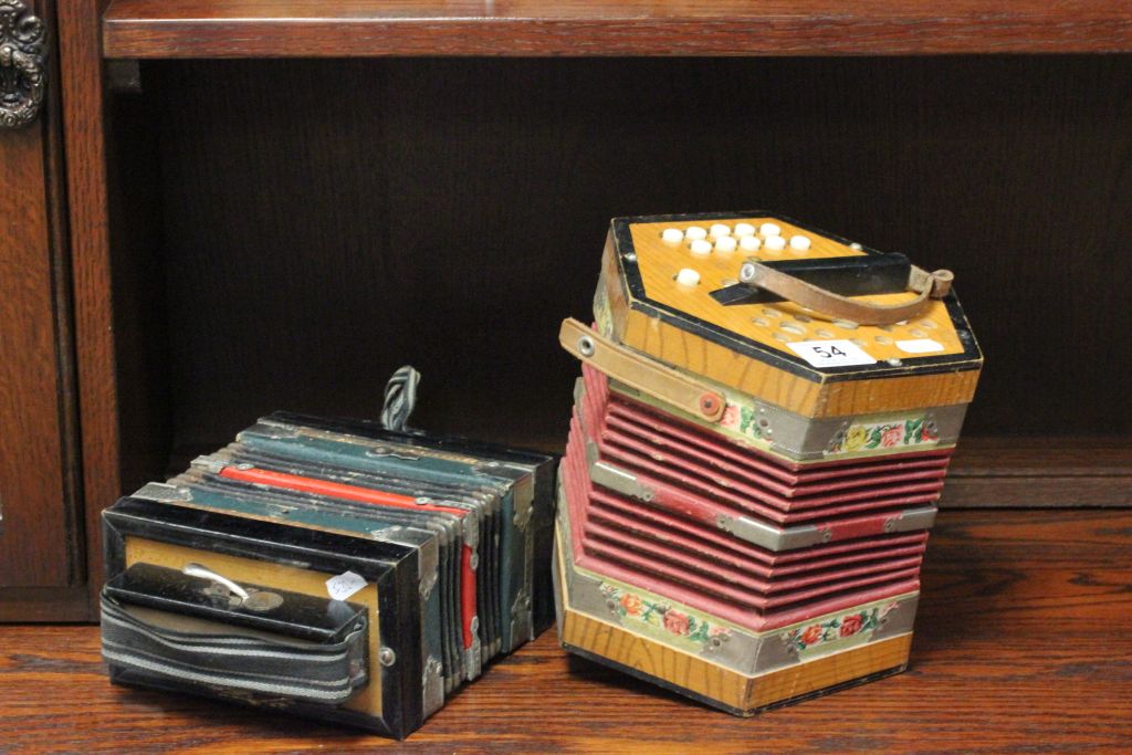 Two vintage squeeze boxes